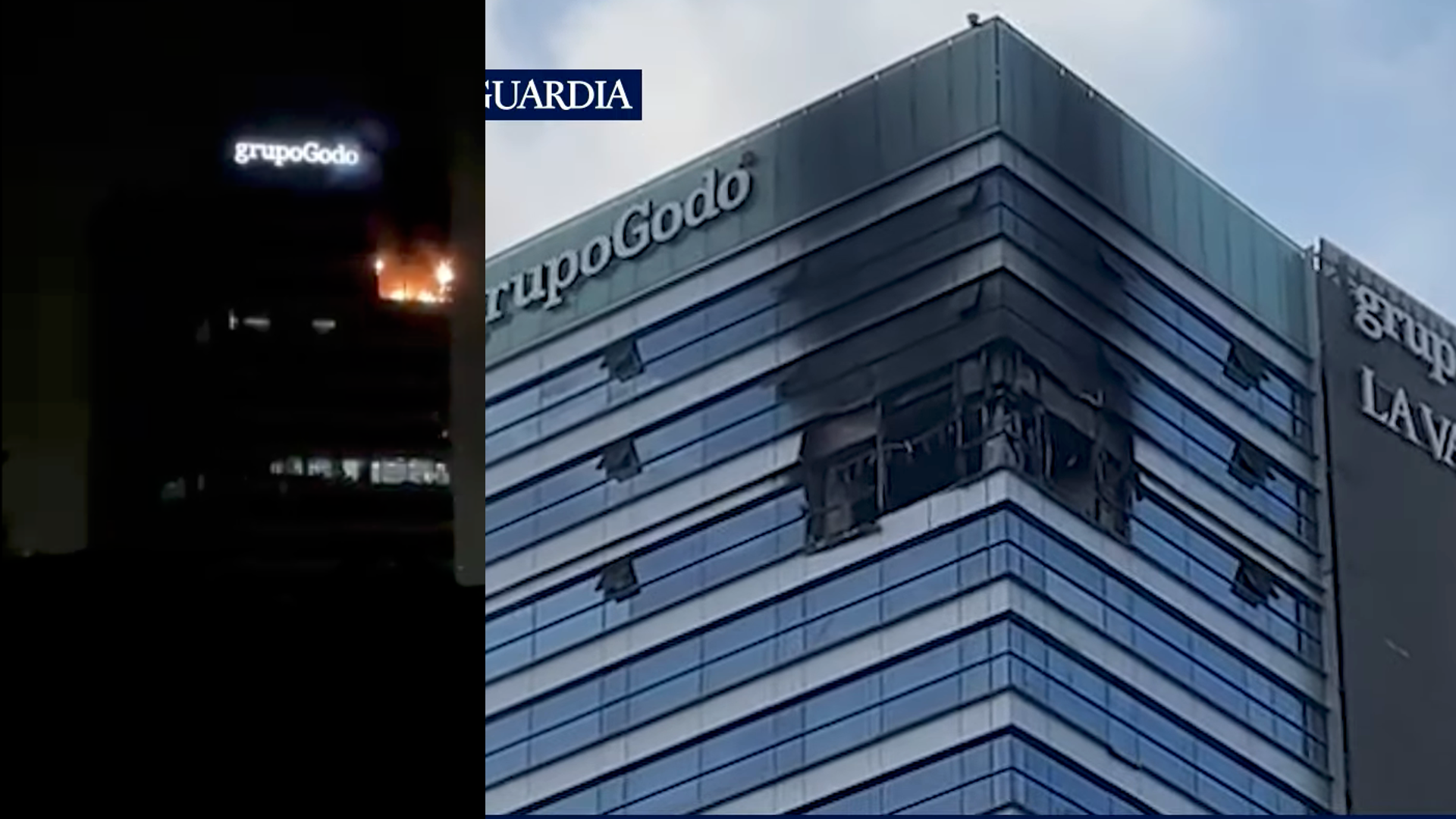 Incendio del edificio del periódico La Vanguardia