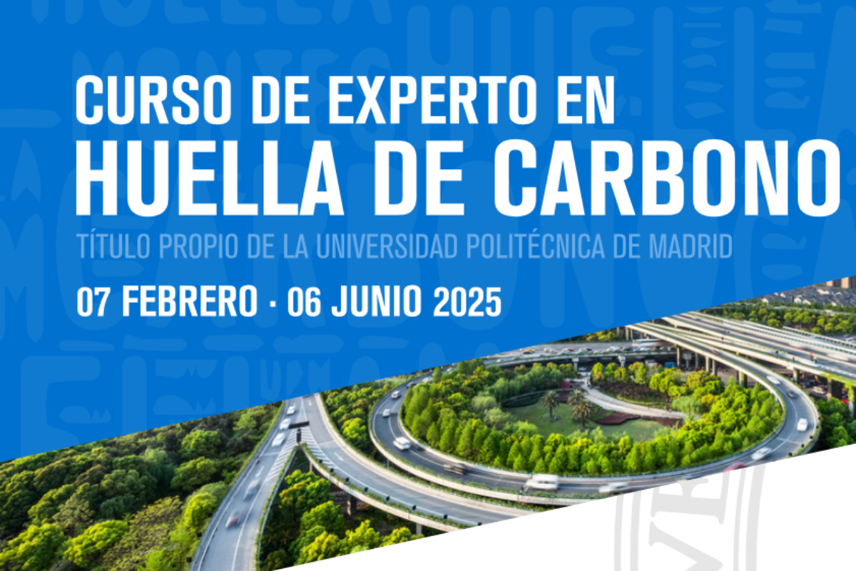 El anuncio del curso de experto en huella de carbono de la Universidad Politécnica de Madrid. Foto: prensa.