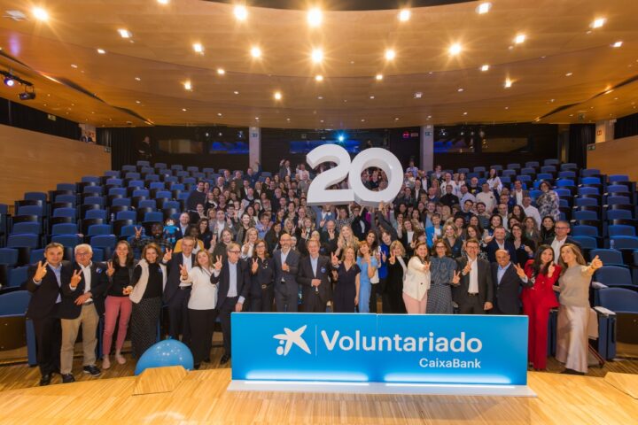 La celebración de los 20 años del programa Voluntariado CaixaBank. Foto: prensa CaixaBank.