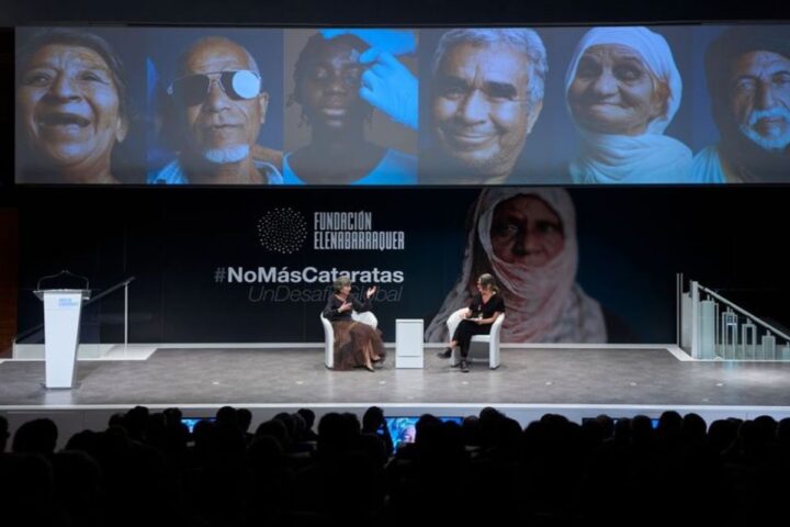 La presentación del documental sobre cataratas que desarrollaron la Fundación Fundación Elena Barraquer y TheMoff. Foto: prensa.