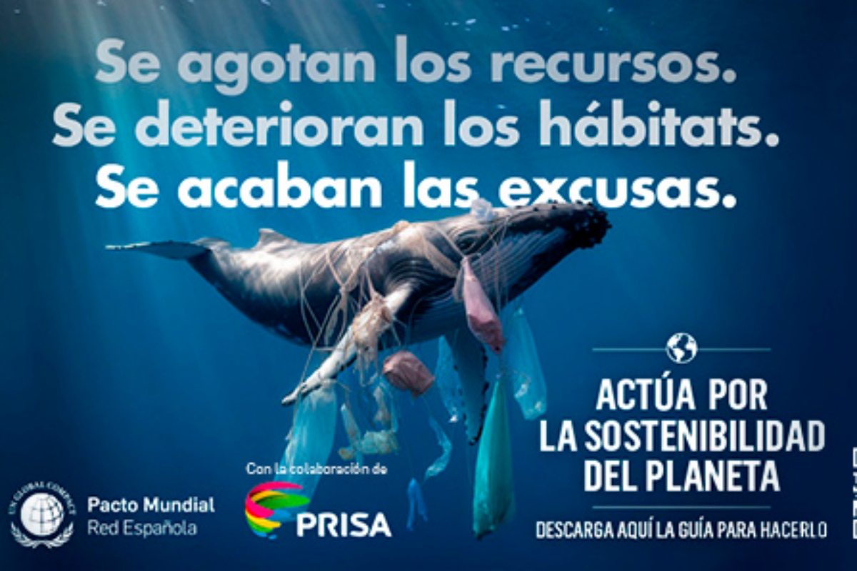 Una de las piezas de la campaña de Prisa y el Pacto Mundial de la ONU para impulsar la sostenibilidad del planeta. Foto: prensa Prisa.