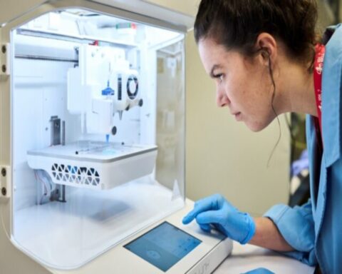 El mecanismo de bioimpresión 3D que usa el IDIBELL para generar tejido cardíaco. Foto: prensa.