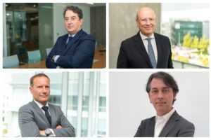 Luis Fernández, Juan Pedro Rodríguez, Sebastián Bamonde e Ignacio Martínez de Indra Group.