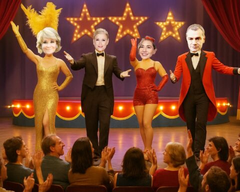 Noelia Núñez, Esperanza Aguirre, Cristina Cifuentes, Celia Villalobos y Toni Cantó. De políticos a mediáticos.