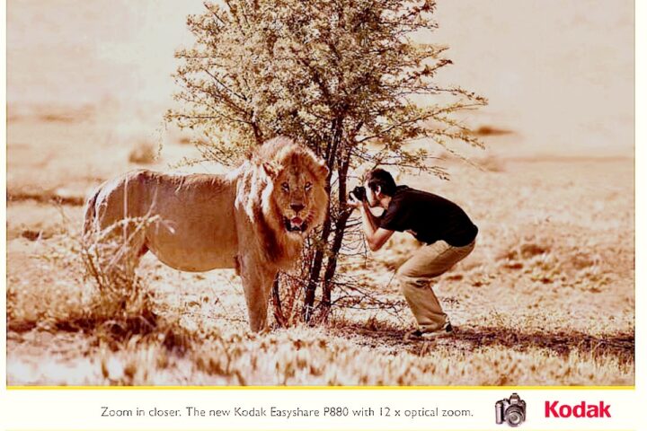 Publicidad vintage del zoom que presentaba Kodak