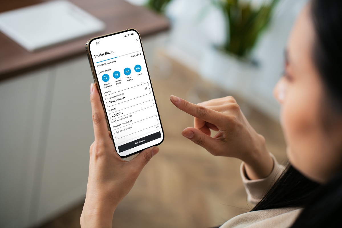 La aplicación de Bizum en CaixaBank. Foto: prensa.