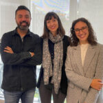 Christian Griñán-Ferré, Aina Bellver y Ariadna Boloix, los socios de la spin off de la UB Flavii Therapeutics.