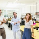 Pablo Gallego, socio-director de Roman Digital; Kike González, director de Brands; y María del Barco, directora de Internal Brand, en la Roman Brands House.