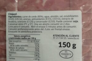 El aviso se originó tras la detección de Listeria monocytogenes en el producto “chopped lata finas lonchas” de 150 gramos.