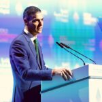 El presidente del Gobierno, Pedro Sánchez, durante su intervención en el World Governments Summit.