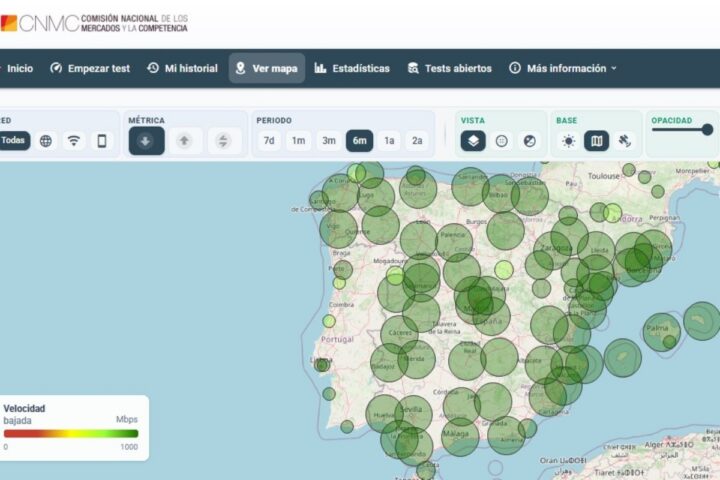El mapa de velocidad del servicio de Internet de la CNMV permite procesar grandes volúmenes de datos.