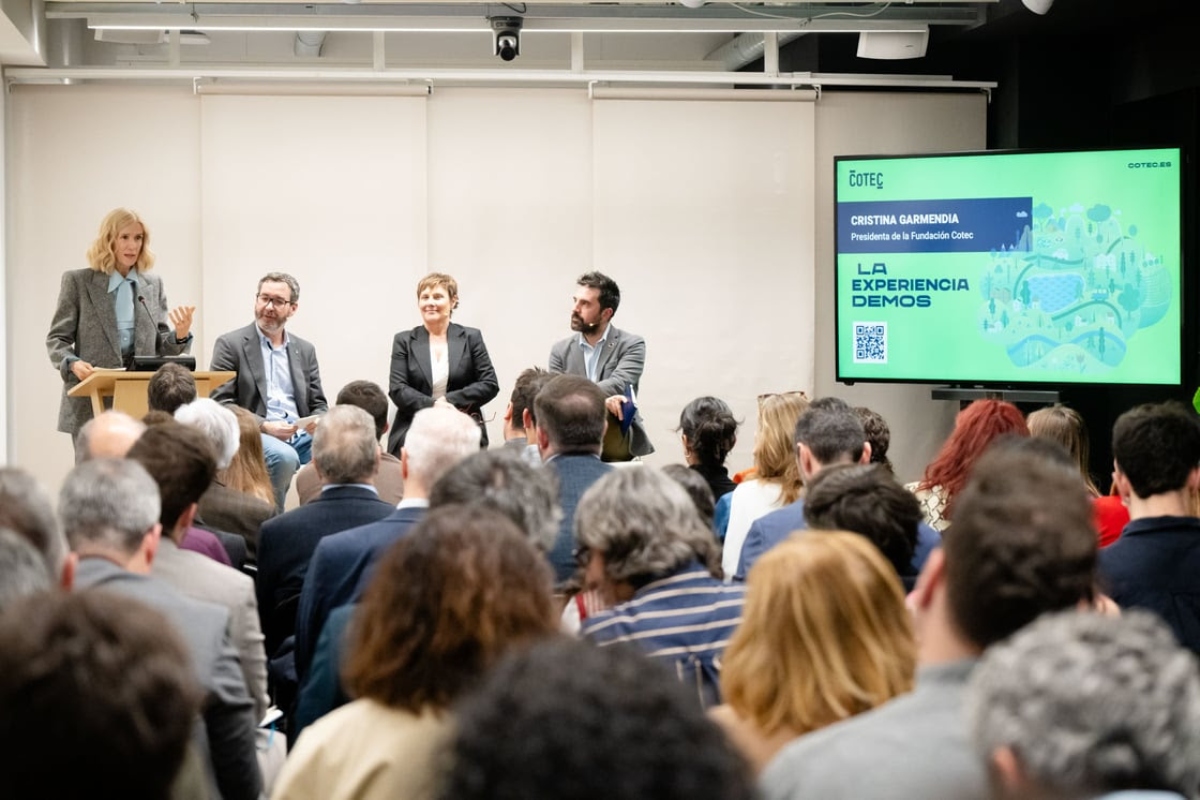 La presentación del proyecto Demos de economía curcular en la sede de la Fundación Cotec.