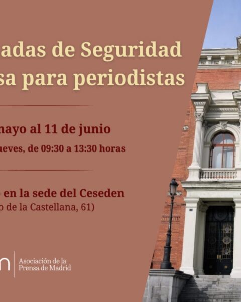 El volante de las jornadas de seguridad y defensa de periodistas que organiza la APM junto al Ceseden.