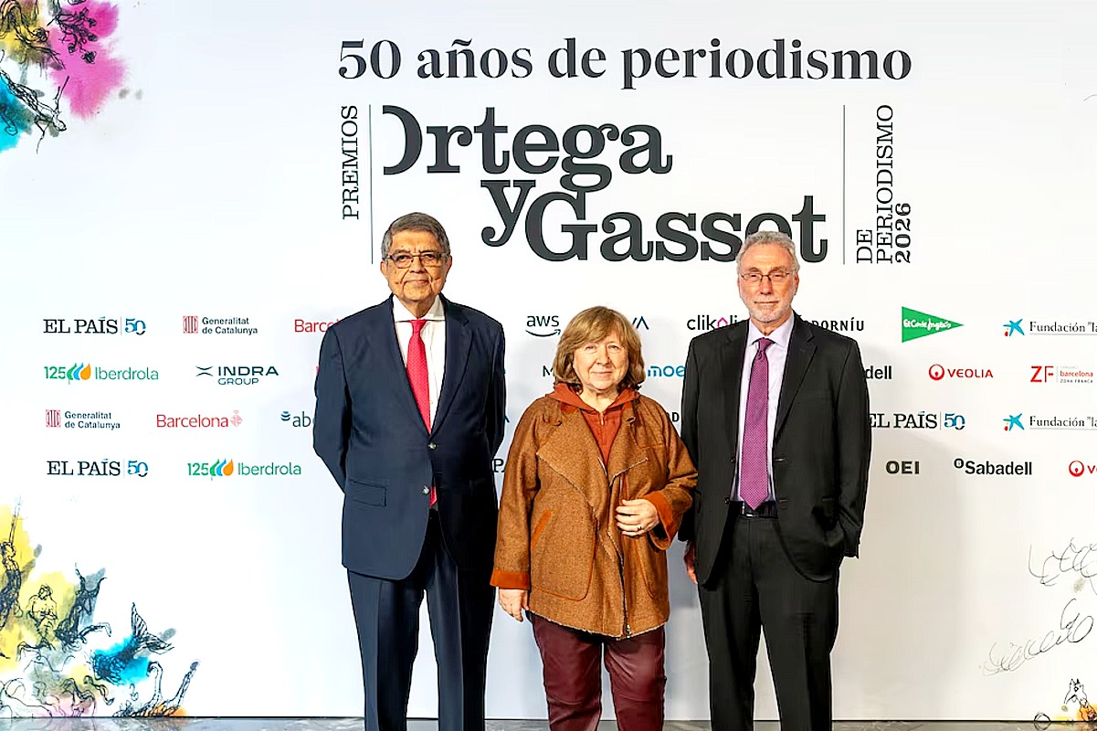 Sergio Ramírez, Svetlana Alexiévich y Martin Baron. Premios Ortega y Gasset 2026