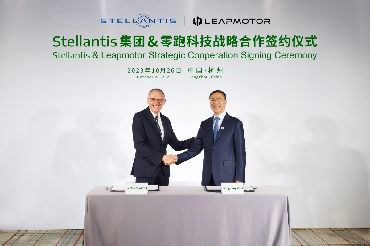 Anuncio del acuerdo entre Stellantis y Leapmotor a fines de 2023.