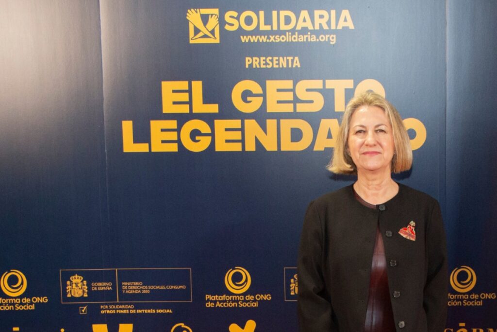 Yolanda Besteiro, presidenta de la Plataforma de ONG de Acción Social, entidad que coordina la campaña "X Solidaria".