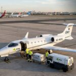 Uno de los vuelos de Aena para transportar órganos para trasplante.