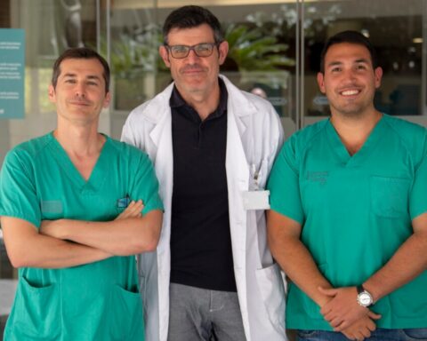 Enrique Santas, Enrique Rodríguez y Rafael de la Espriella, los autores del estudio sobre riesgo cardiovascular.