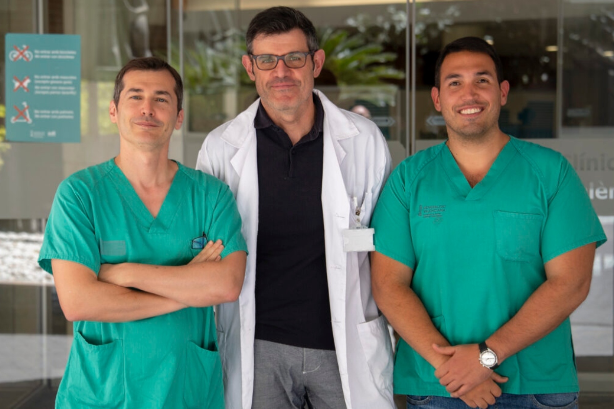 Enrique Santas, Enrique Rodríguez y Rafael de la Espriella, los autores del estudio sobre riesgo cardiovascular.