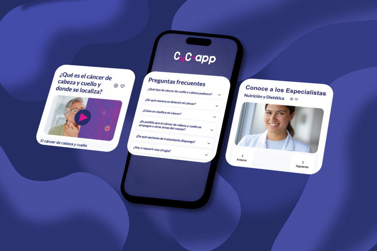 App para pacientes que padecen cáncer de cabeza y cuello.
