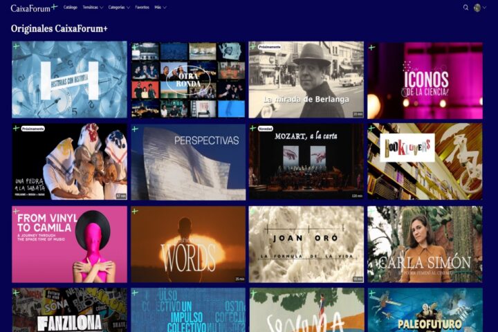 CaixaForum + es la plataforma digital de contenidos audiovisuales de la Fundación la Caixa.