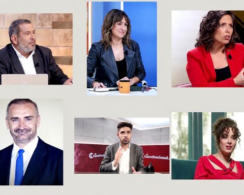 Chema Garrido, Anas Pardo de Vera, Marta Nebot, Euprepio Padula, Hugo Pereira y Elena Reinés